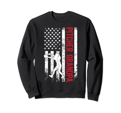 Baseball Pitcher Grandpa Baseball Sweatshirt - Graphic Print Men Women - T-Shirt, Sweatshirt, Hoodie