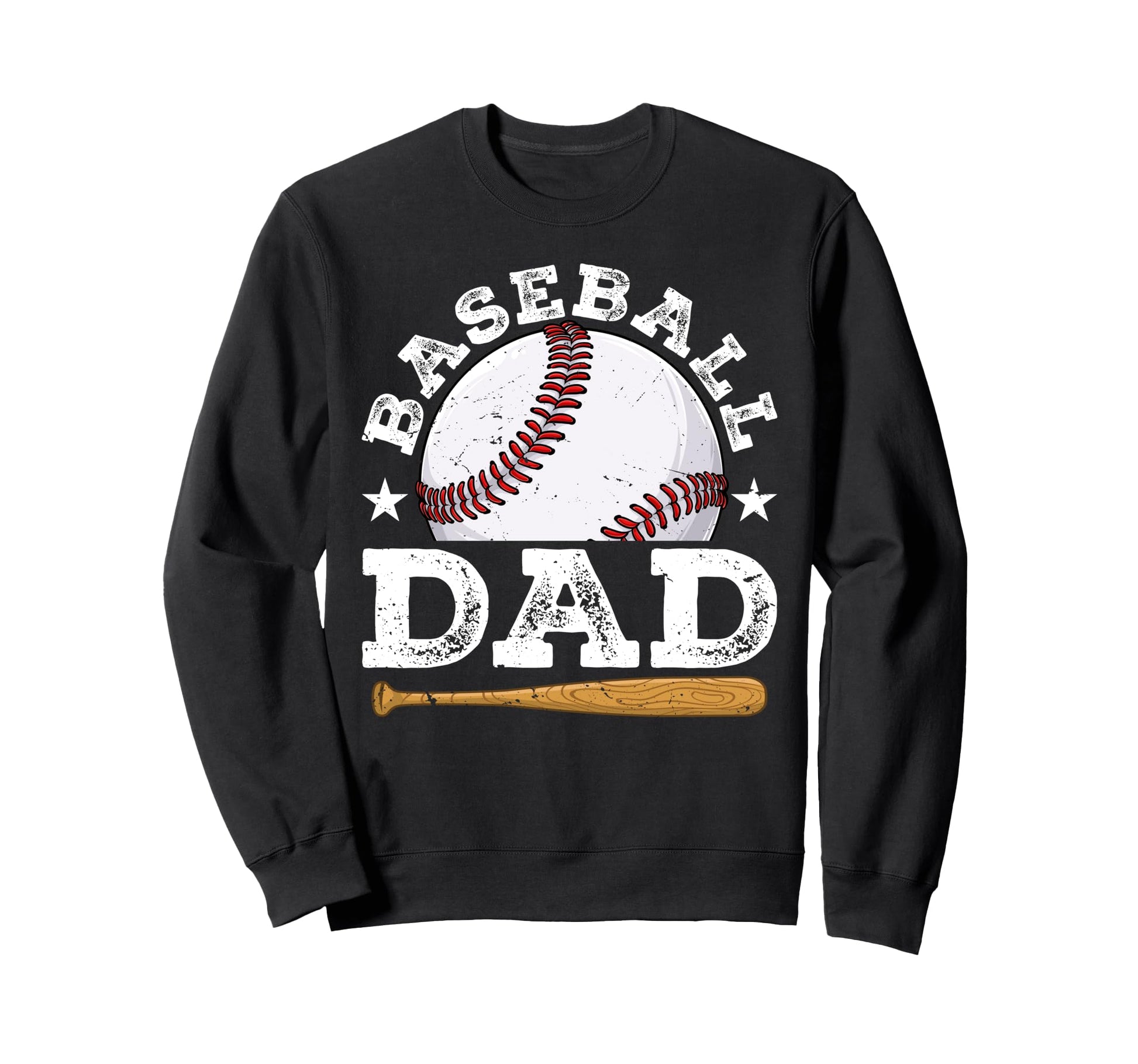 Baseball Dad Daddy Father Happy Sweatshirt - Trendy Graphic for Adults - T-Shirt, Sweatshirt, Hoodie