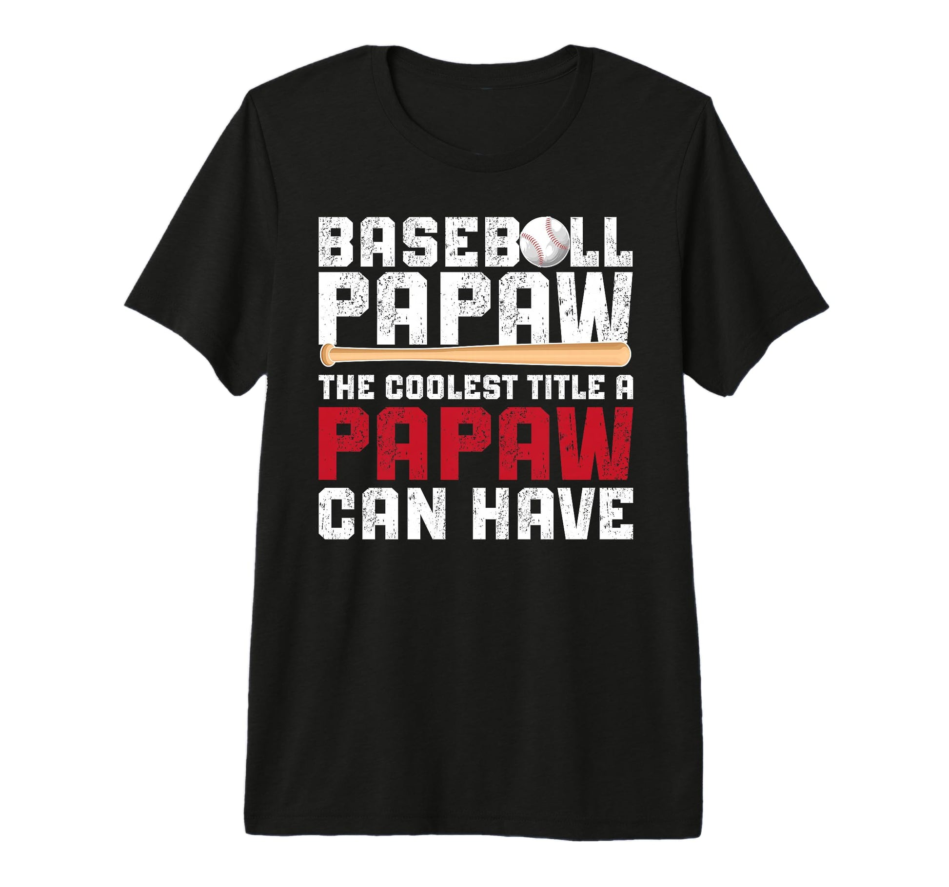 Mens Baseball Papaw Coolest Title T-Shirt - Minimalist Print for Adults - T-Shirt, Sweatshirt, Hoodie