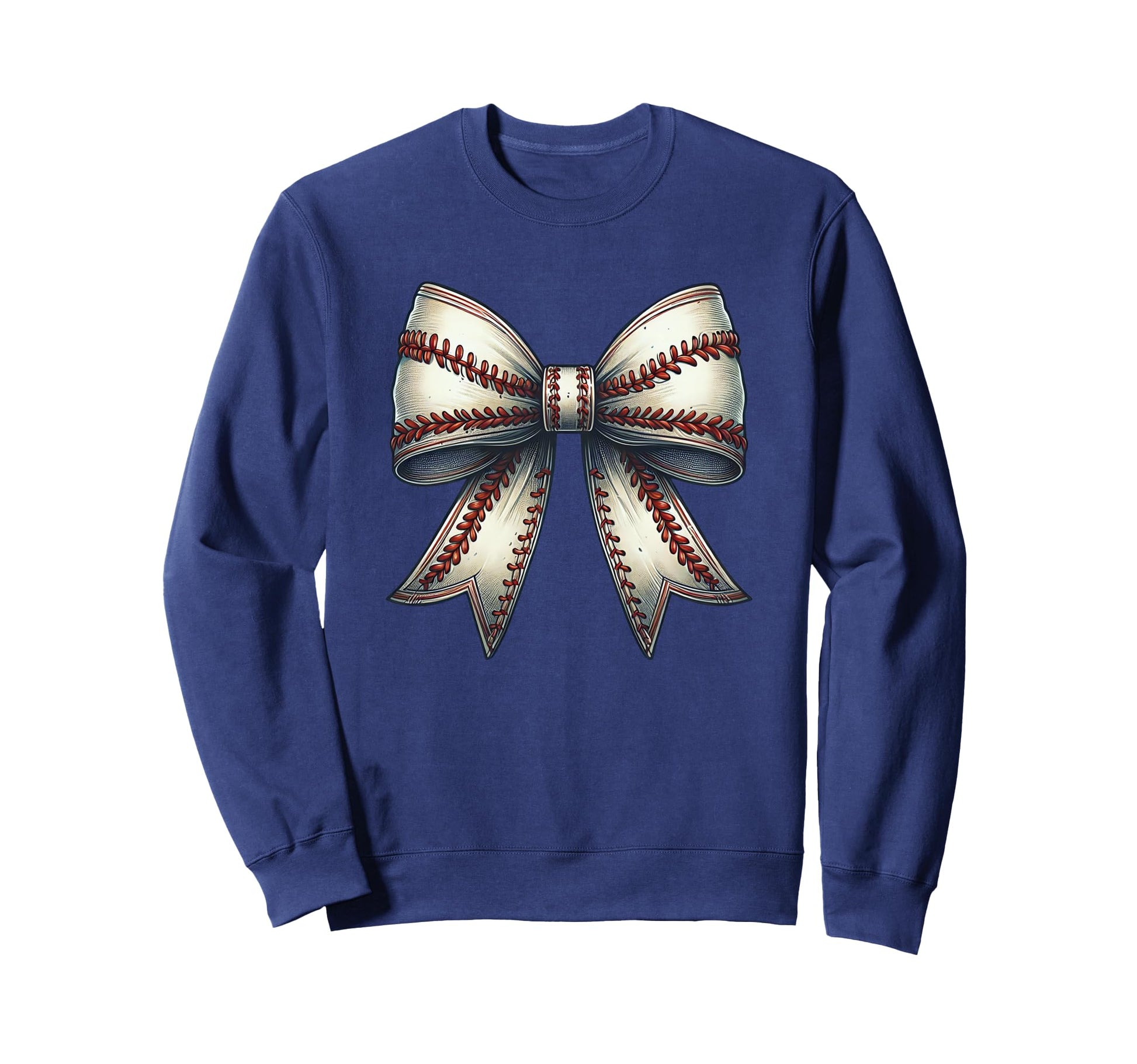 Baseball Coquette Stitch Bow Baseball Sweatshirt - Graphic Print Unisex - T-Shirt, Sweatshirt, Hoodie