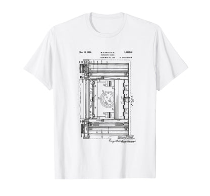 Camera Photographic Patent 1934 T-Shirt - Casual Everyday Wear Unisex - T-Shirt, Sweatshirt, Hoodie