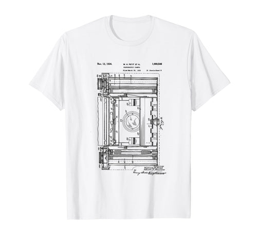 Camera Photographic Patent 1934 T-Shirt - Casual Everyday Wear Unisex - T-Shirt, Sweatshirt, Hoodie