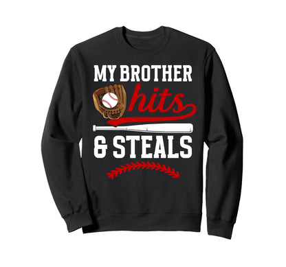 Funny Baseball Brother Baseball Sweatshirt - Trendy Graphic Men Women - T-Shirt, Sweatshirt, Hoodie