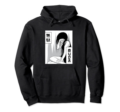 Emo Anime Goth Japanese Vaporwave Hoodie - Unique Graphic for Adults - T-Shirt, Sweatshirt, Hoodie