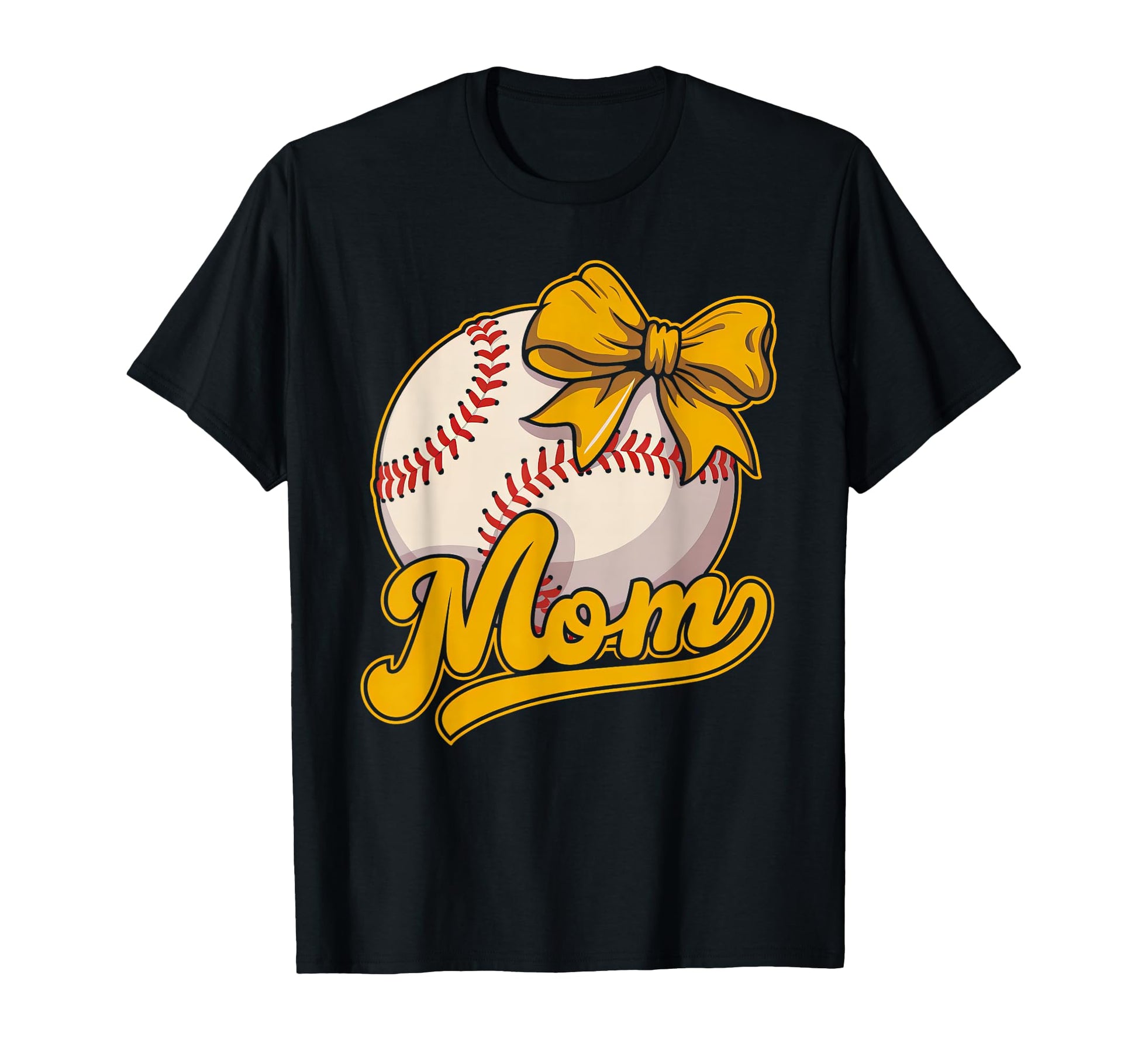 Baseball Mom Softball Mom Coquette Bow T-Shirt - Novelty Apparel Unisex - T-Shirt, Sweatshirt, Hoodie