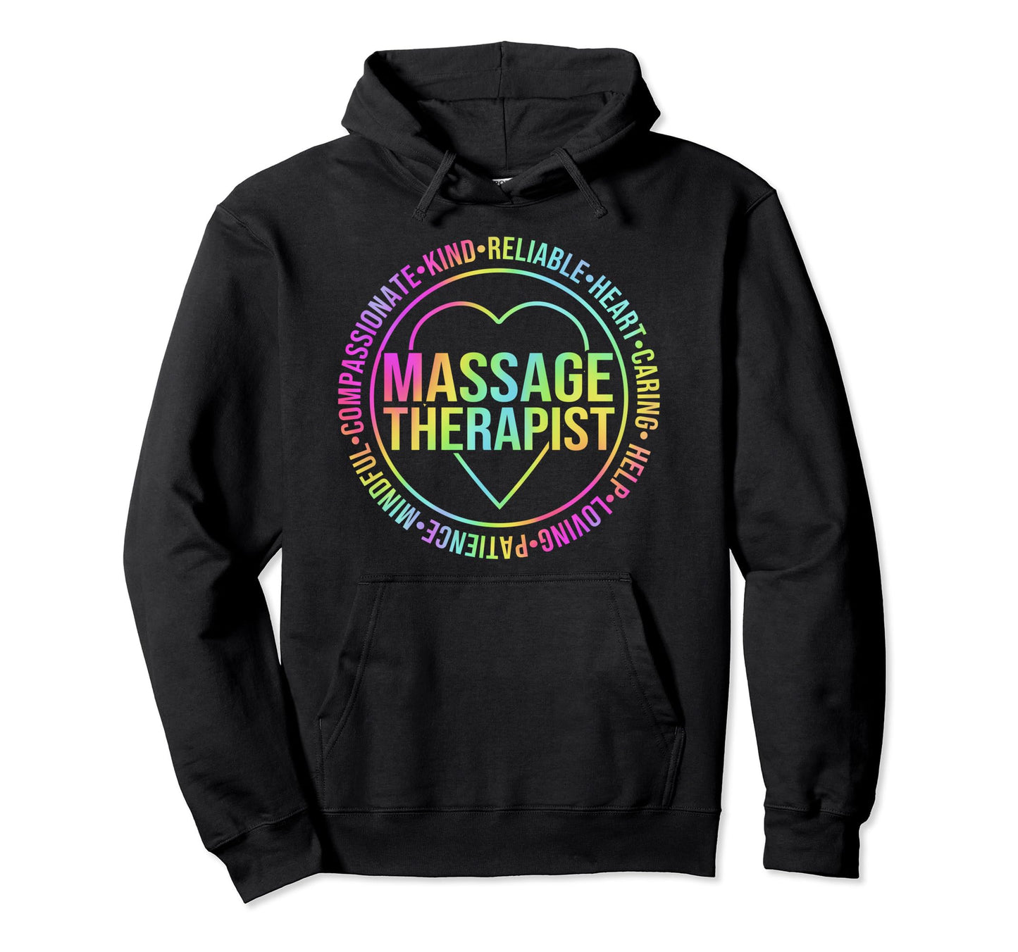Rainbow Massage Lovers Massage Therapist Hoodie - Graphic Print Unisex - T-Shirt, Sweatshirt, Hoodie
