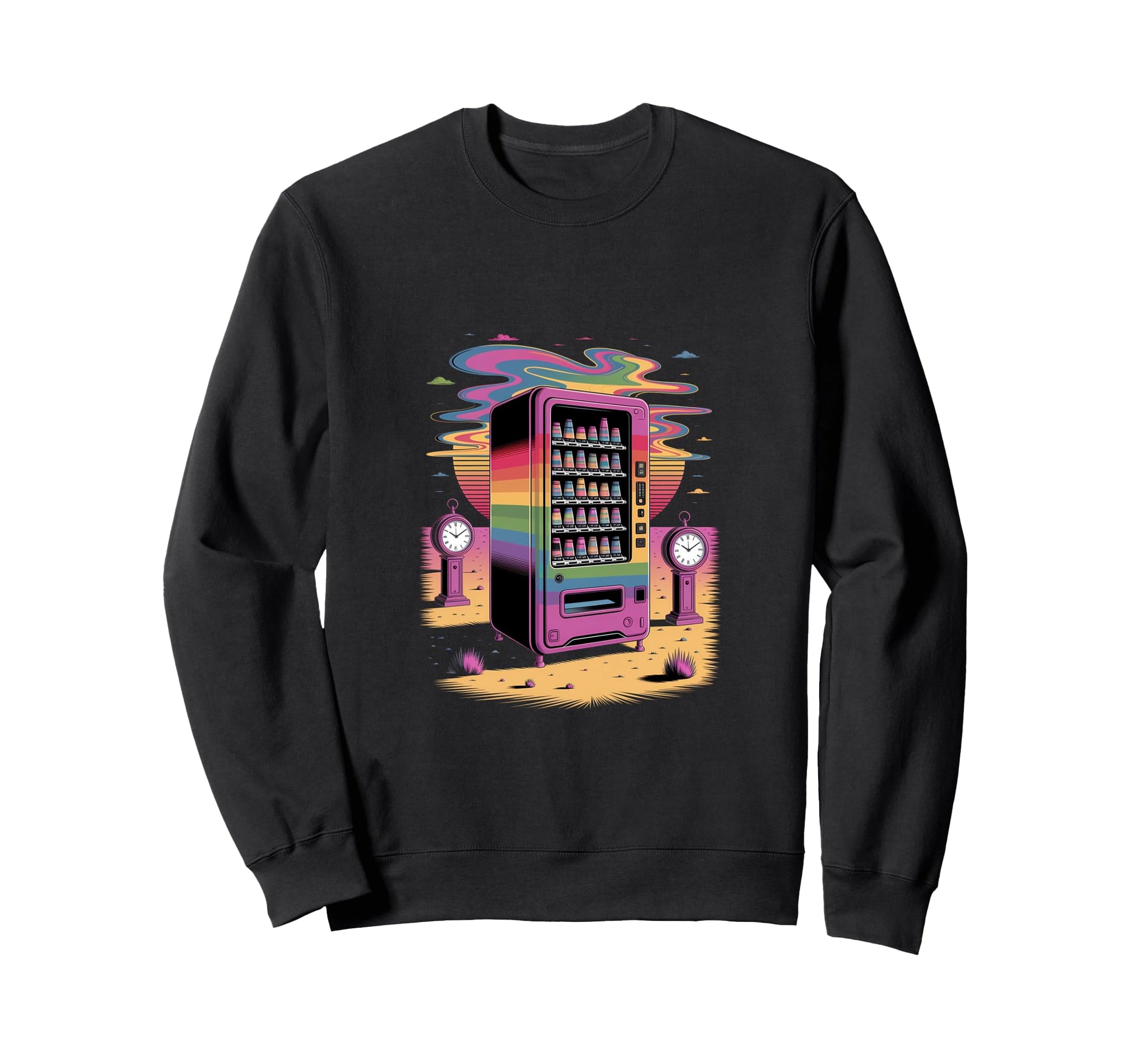 Time Snack Machine Surreal Sweatshirt - Aesthetic Graphic for Adults - T-Shirt, Sweatshirt, Hoodie