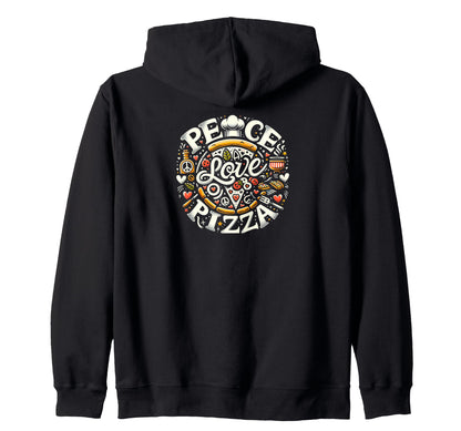 Gourmet Peace Love Pizza Collection Sweatshirt - Trendy Graphic for Adults - T-Shirt, Sweatshirt, Hoodie