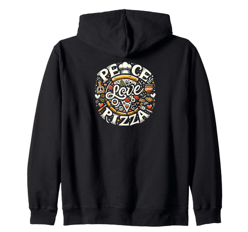 Gourmet Peace Love Pizza Collection Sweatshirt - Trendy Graphic for Adults - T-Shirt, Sweatshirt, Hoodie