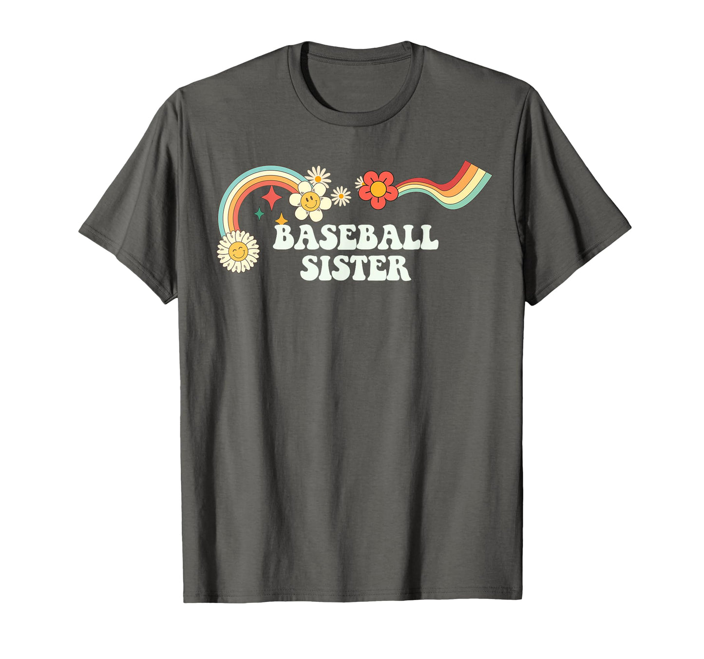 Groovy Funny Baseball Sister T-Shirt - Graphic Print for Adults - T-Shirt, Sweatshirt, Hoodie