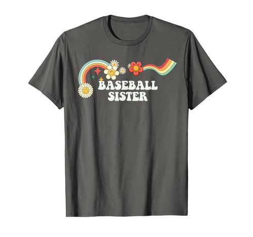 Groovy Funny Baseball Sister T-Shirt - Graphic Print for Adults - T-Shirt, Sweatshirt, Hoodie