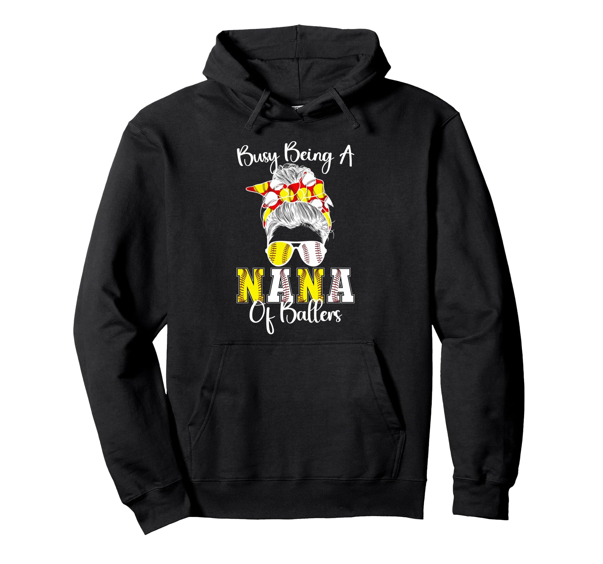 Softball Baseball Nana Ballers Baseball Hoodie - Novelty Apparel Men Women - T-Shirt, Sweatshirt, Hoodie