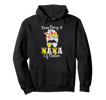 Softball Baseball Nana Ballers Baseball Hoodie - Novelty Apparel Men Women - T-Shirt, Sweatshirt, Hoodie