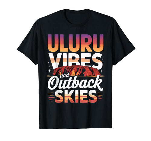 Uluru Australia Ayers Rock Travel T-Shirt - Fun Novelty Design for Adults - T-Shirt, Sweatshirt, Hoodie