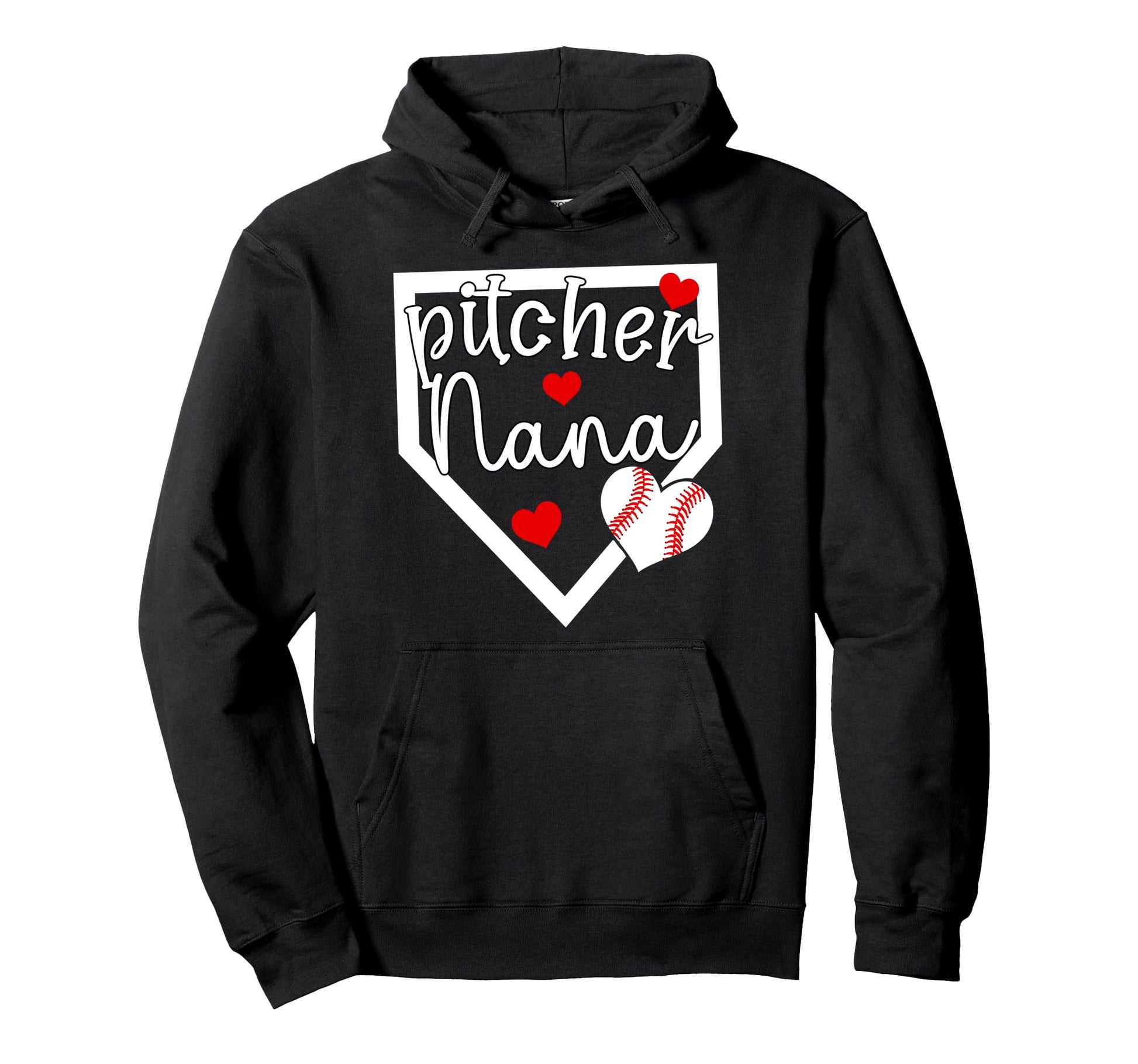 Baseball Pitcher Nana Grandma Nana Hoodie - Novelty Apparel Unisex - T-Shirt, Sweatshirt, Hoodie