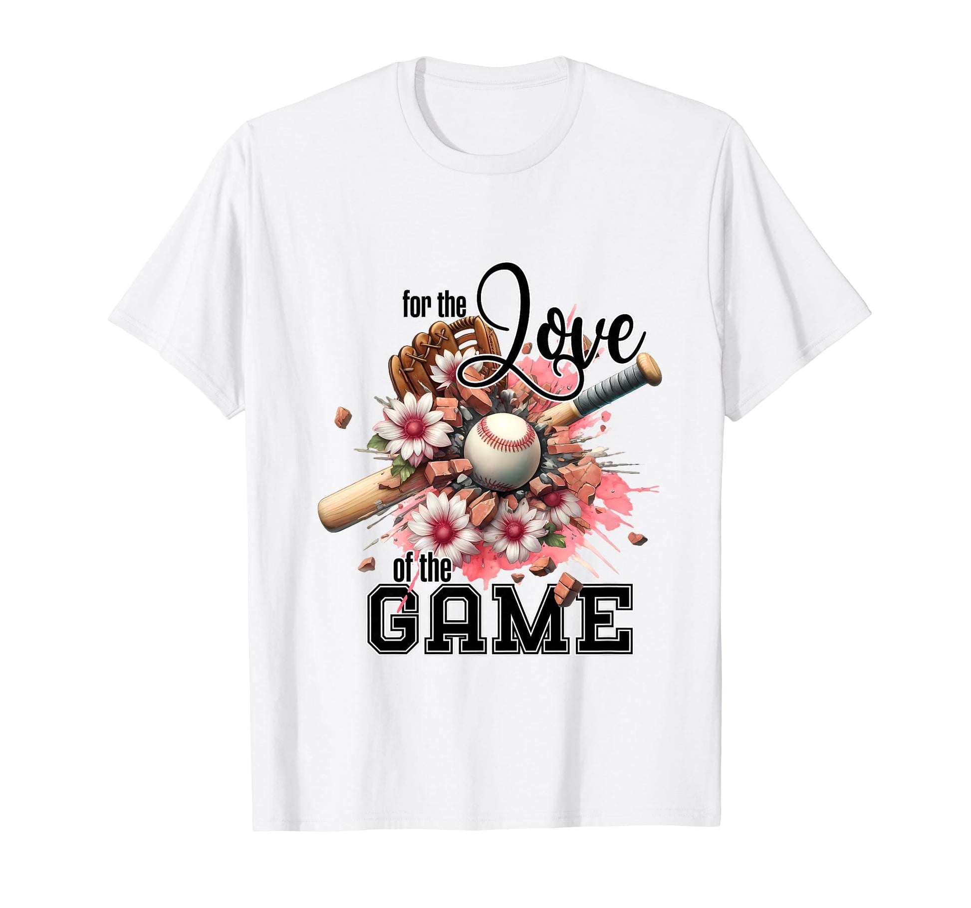Sports Mom Baseball Theme Floral Ai T-Shirt - Fun Novelty Design Men Women - T-Shirt, Sweatshirt, Hoodie