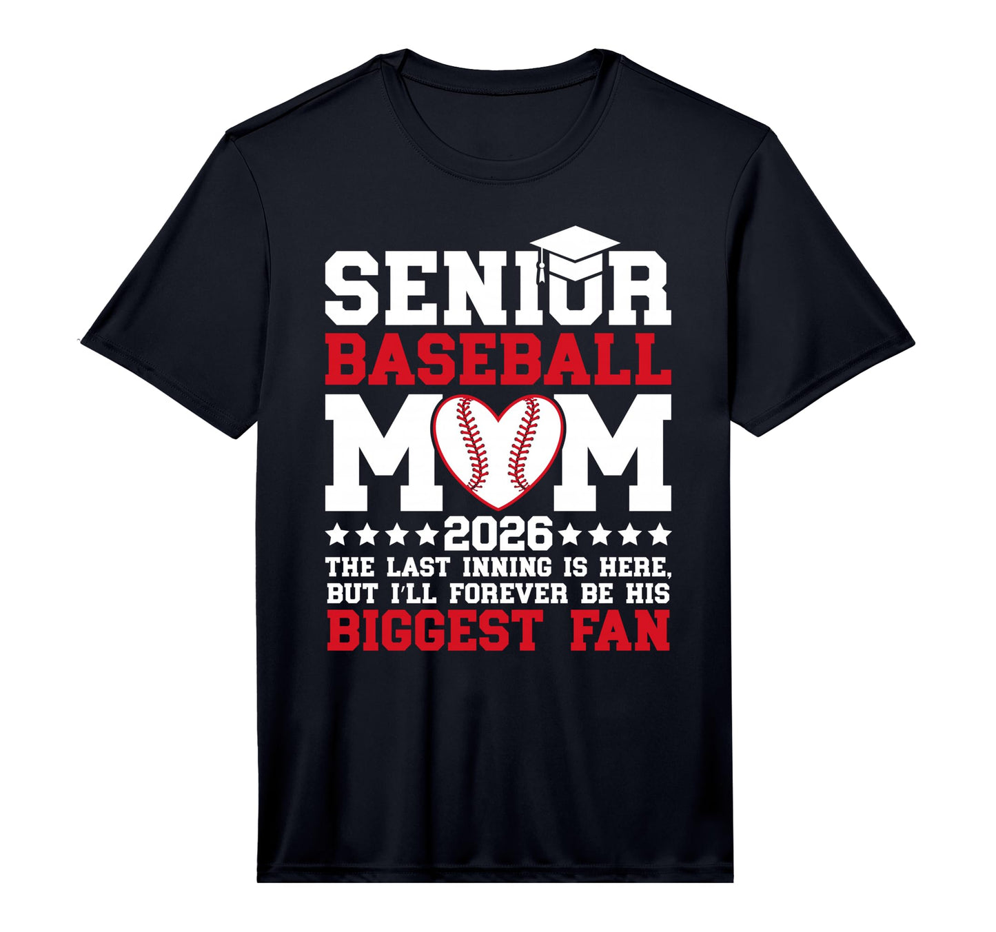 Mens Baseball Senior Mom 2026 Proud T-Shirt - Unique Graphic for Adults - T-Shirt, Sweatshirt, Hoodie