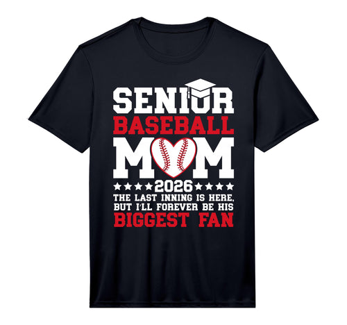 Mens Baseball Senior Mom 2026 Proud T-Shirt - Unique Graphic for Adults - T-Shirt, Sweatshirt, Hoodie