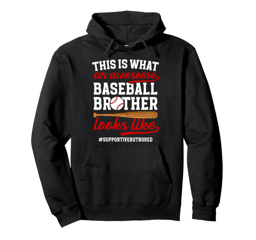 Awesome Baseball Brother Baseball Player Hoodie - Aesthetic Graphic Unisex - T-Shirt, Sweatshirt, Hoodie
