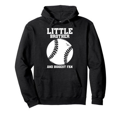 Little Brother Baseball Fan Hoodie - Trendy Graphic Unisex - T-Shirt, Sweatshirt, Hoodie