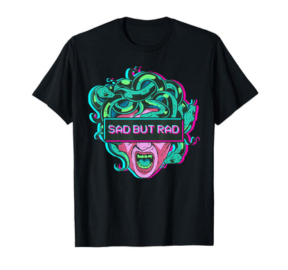 Sad But Rad Medusa Statue Vaporwave T-Shirt - Minimalist Print for Adults - T-Shirt, Sweatshirt, Hoodie