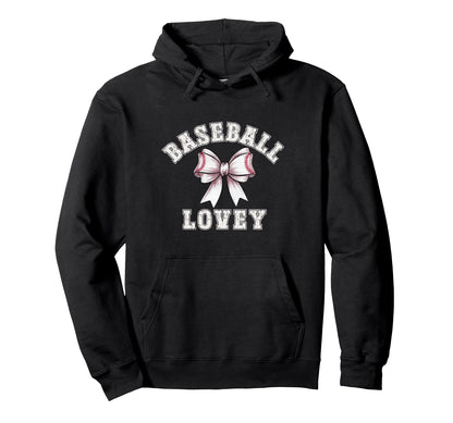 Coquette Baseball Lovey Bow Game Day Hoodie - Aesthetic Graphic Unisex - T-Shirt, Sweatshirt, Hoodie