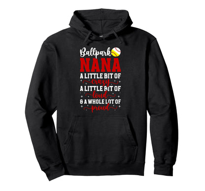 Ballpark Nana Definition Baseball Hoodie - Casual Everyday Wear Unisex - T-Shirt, Sweatshirt, Hoodie