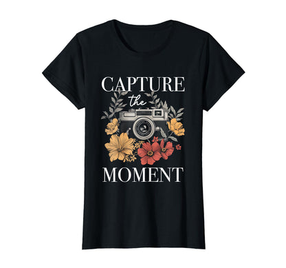 Photographer Capture Moment Camera T-Shirt - Graphic Print Men Women - T-Shirt, Sweatshirt, Hoodie