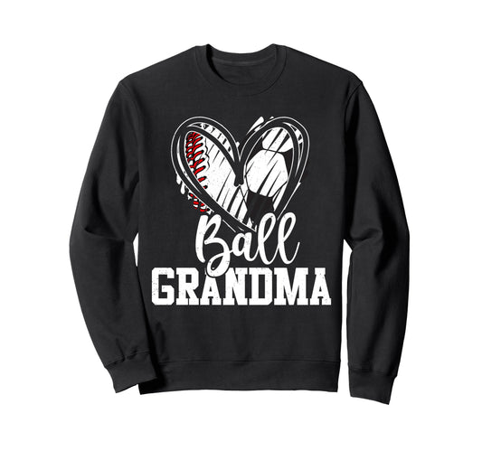 Ball Grandma Heart Baseball Soccer Ball T-Shirt - Trendy Graphic Unisex - T-Shirt, Sweatshirt, Hoodie