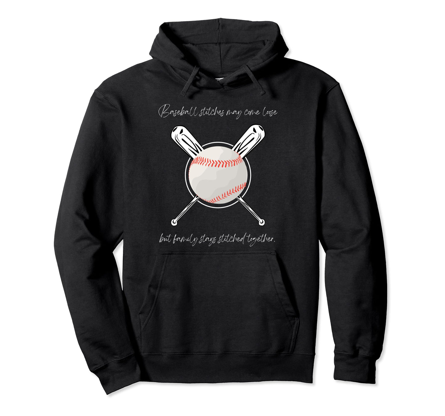 Baseball Stitches And Family Ties Hoodie - Streetwear Style Unisex - T-Shirt, Sweatshirt, Hoodie