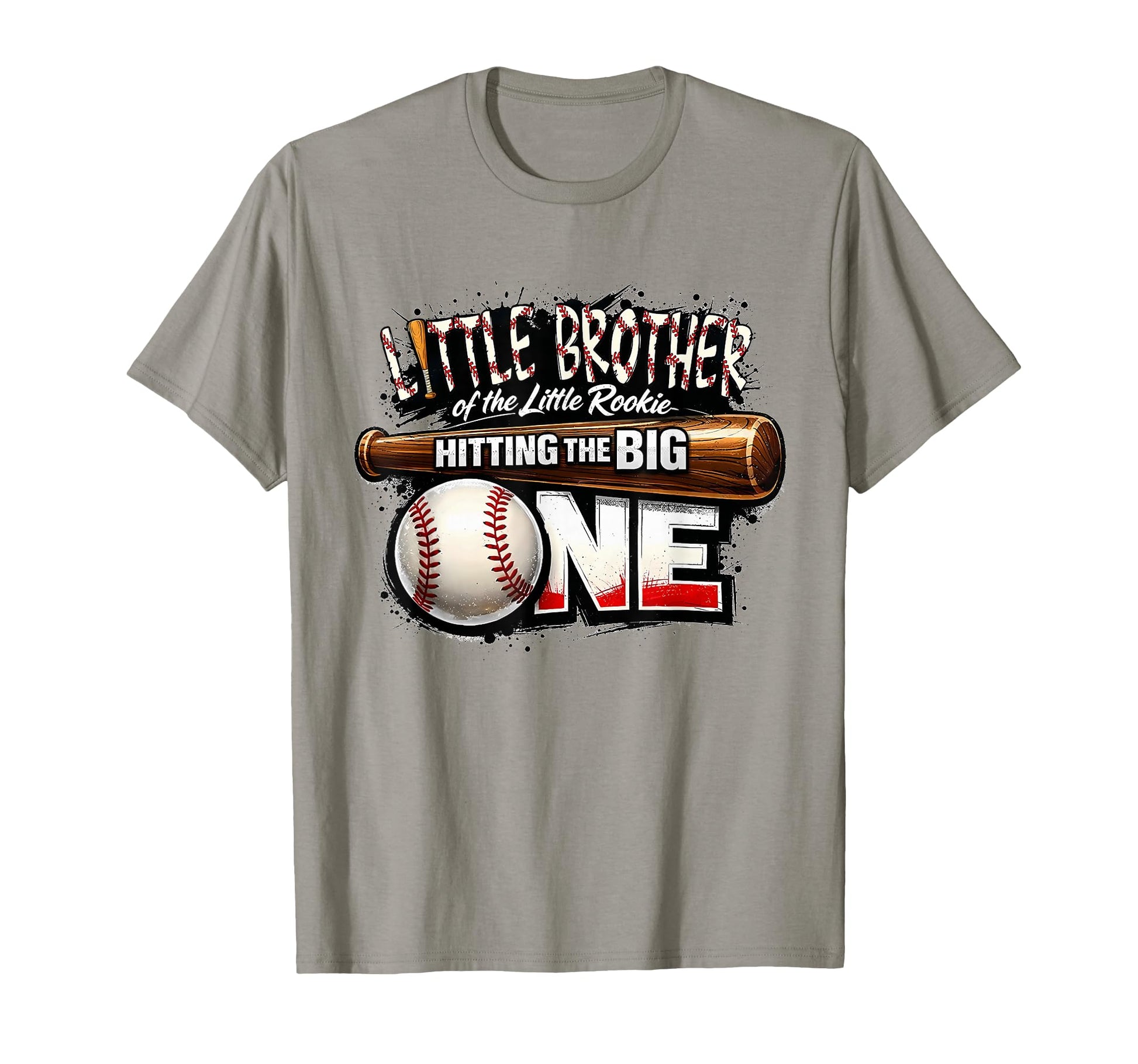 Bro Little Brother Lil Rookie Baseball T-Shirt - Graphic Print Men Women - T-Shirt, Sweatshirt, Hoodie