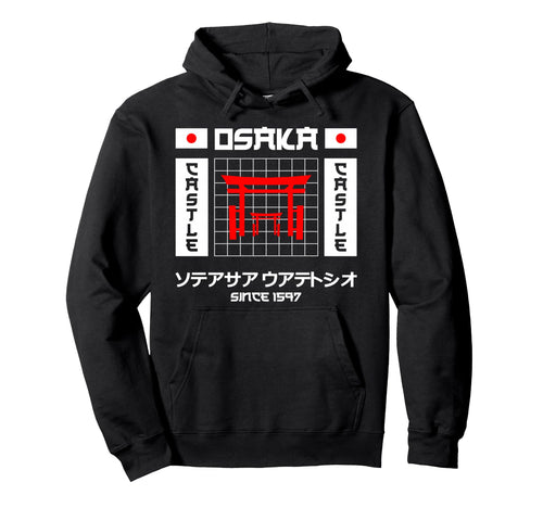 Osaka Castle Japan Anime Aesthetic Hoodie - Streetwear Style Men Women - T-Shirt, Sweatshirt, Hoodie