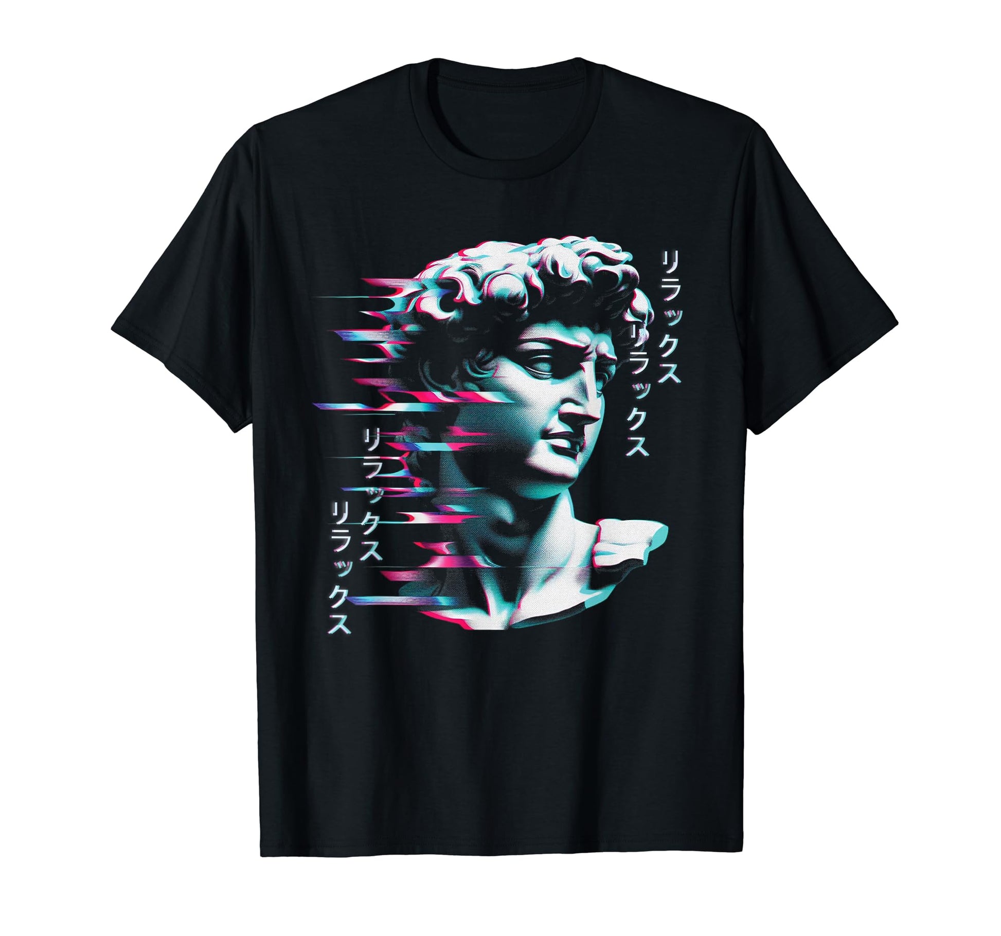 Statue David Bust Vaporwave Aesthetic T-Shirt - Fun Novelty Design Unisex - T-Shirt, Sweatshirt, Hoodie
