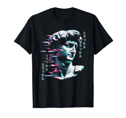 Statue David Bust Vaporwave Aesthetic T-Shirt - Fun Novelty Design Unisex - T-Shirt, Sweatshirt, Hoodie