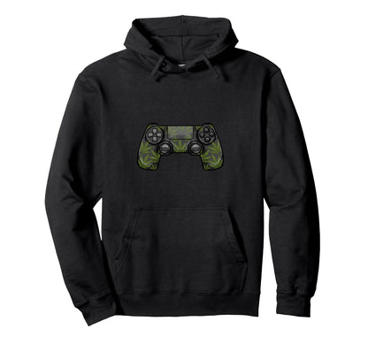 Game Controller Cannabis Leaf Gamepad Hoodie - Minimalist Print Men Women - T-Shirt, Sweatshirt, Hoodie