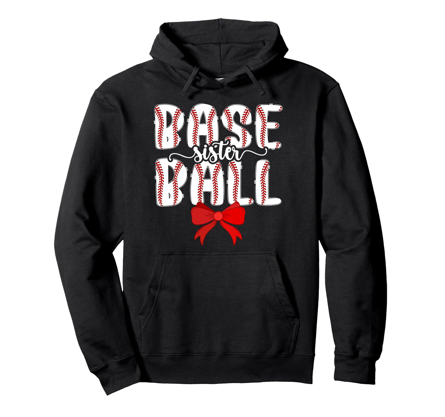 Baseball Sister Coquette Baseball Hoodie - Minimalist Print Men Women - T-Shirt, Sweatshirt, Hoodie