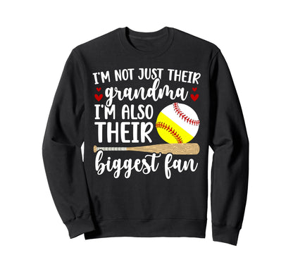 Their Biggest Fan Softball Baseball Sweatshirt - Unique Graphic for Adults - T-Shirt, Sweatshirt, Hoodie