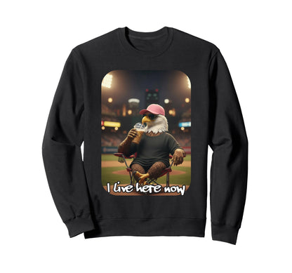 Funny Eagle Ballfield Baseball Sweatshirt - Custom Art Print for Adults - T-Shirt, Sweatshirt, Hoodie