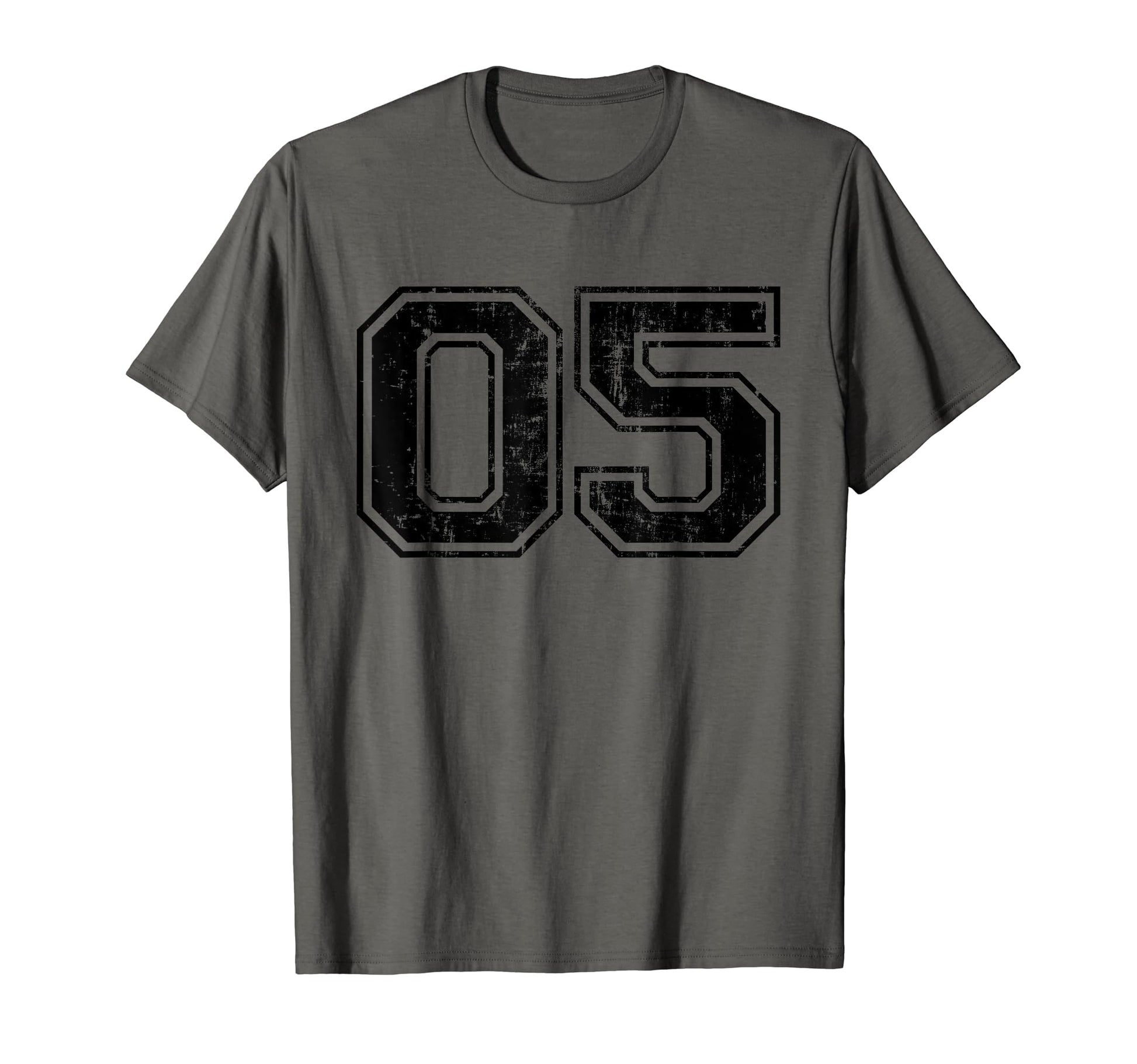Number 05 Varsity Distressed Sport T-Shirt - Fun Novelty Design Unisex - T-Shirt, Sweatshirt, Hoodie