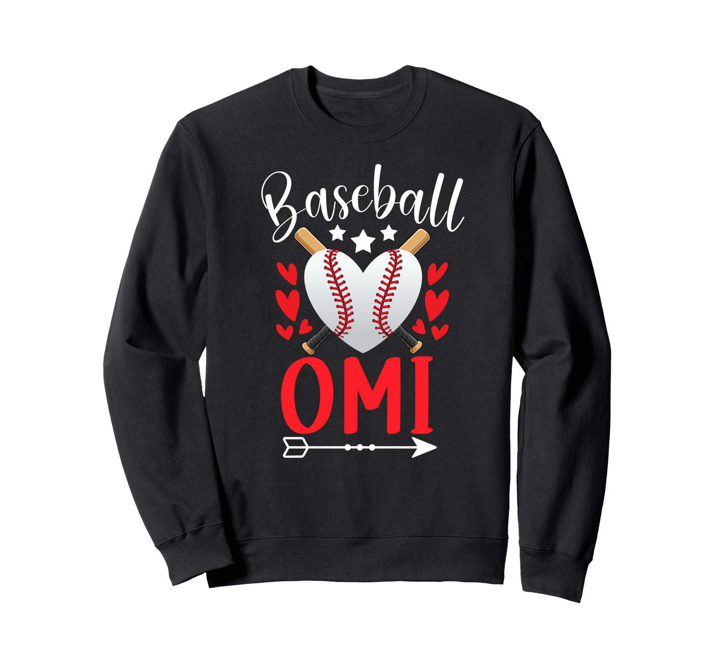 Baseball Omi Grandma Omi Baseball Sweatshirt - Aesthetic Graphic Men Women - T-Shirt, Sweatshirt, Hoodie