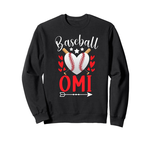 Baseball Omi Grandma Omi Baseball Sweatshirt - Aesthetic Graphic Men Women - T-Shirt, Sweatshirt, Hoodie