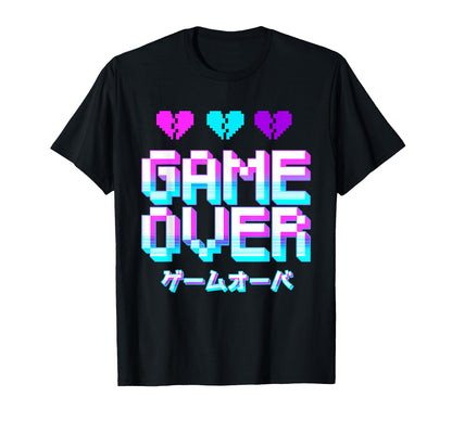 Game Over Yami Kawaii Pastel Goth T-Shirt - Unique Graphic for Adults - T-Shirt, Sweatshirt, Hoodie