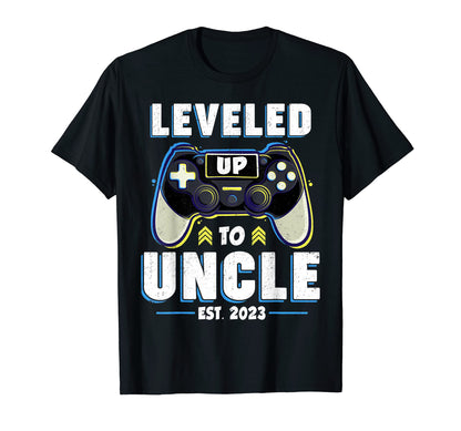 Mens Leveled Up To Uncle Est 2023 T-Shirt - Aesthetic Graphic Unisex - T-Shirt, Sweatshirt, Hoodie