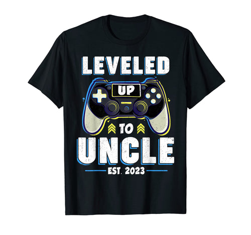 Mens Leveled Up To Uncle Est 2023 T-Shirt - Aesthetic Graphic Unisex - T-Shirt, Sweatshirt, Hoodie