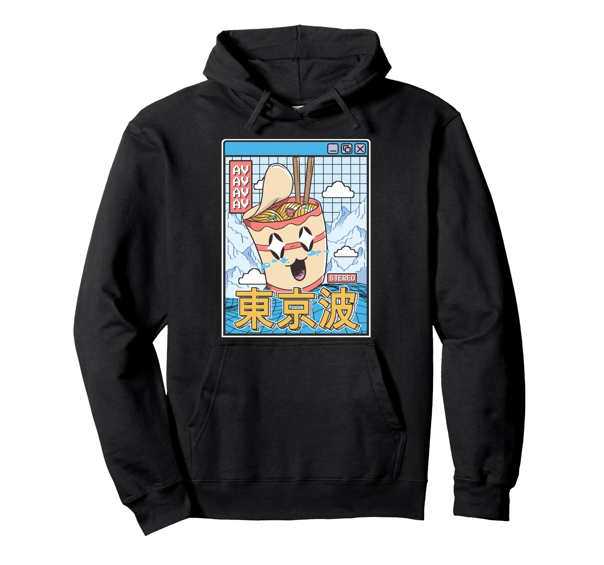 Instant Ramen Noodles Cup Japanese Hoodie - Minimalist Print Men Women - T-Shirt, Sweatshirt, Hoodie