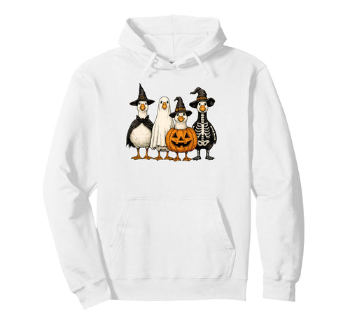 Funny Halloween Goose Dress Up Boho Hoodie - Unique Graphic Men Women - T-Shirt, Sweatshirt, Hoodie