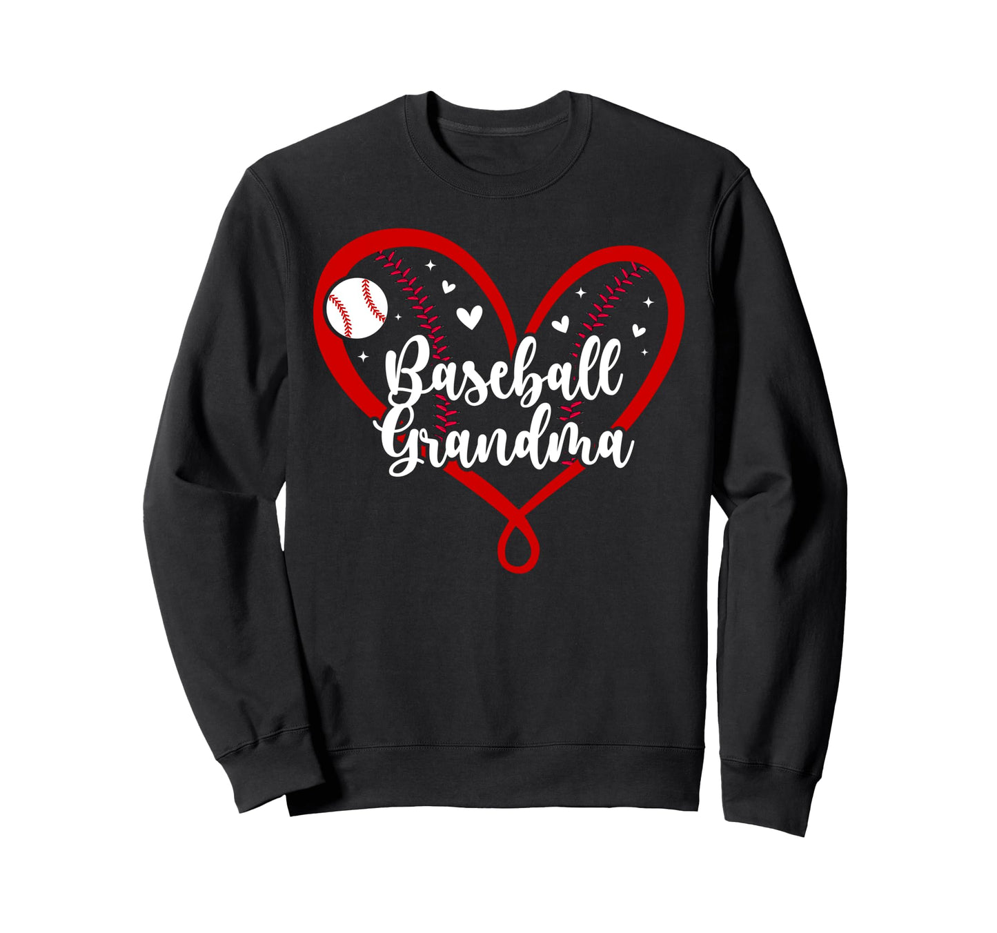 Baseball Grandma Heart Grandma Sweatshirt - Custom Art Print Unisex - T-Shirt, Sweatshirt, Hoodie
