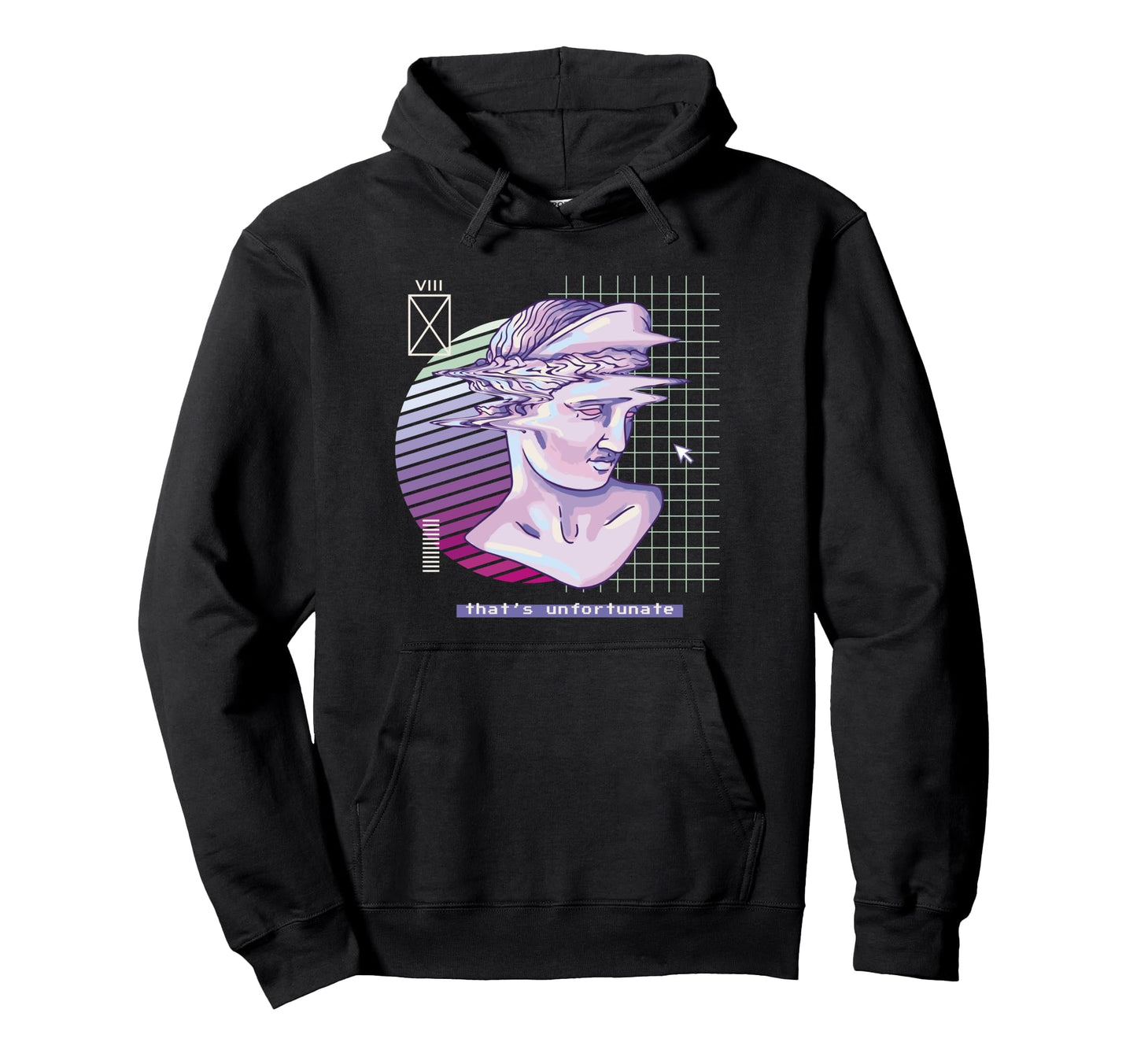 Vaporwave Sculpture Thats Unfortunate Hoodie - Aesthetic Graphic Unisex - T-Shirt, Sweatshirt, Hoodie