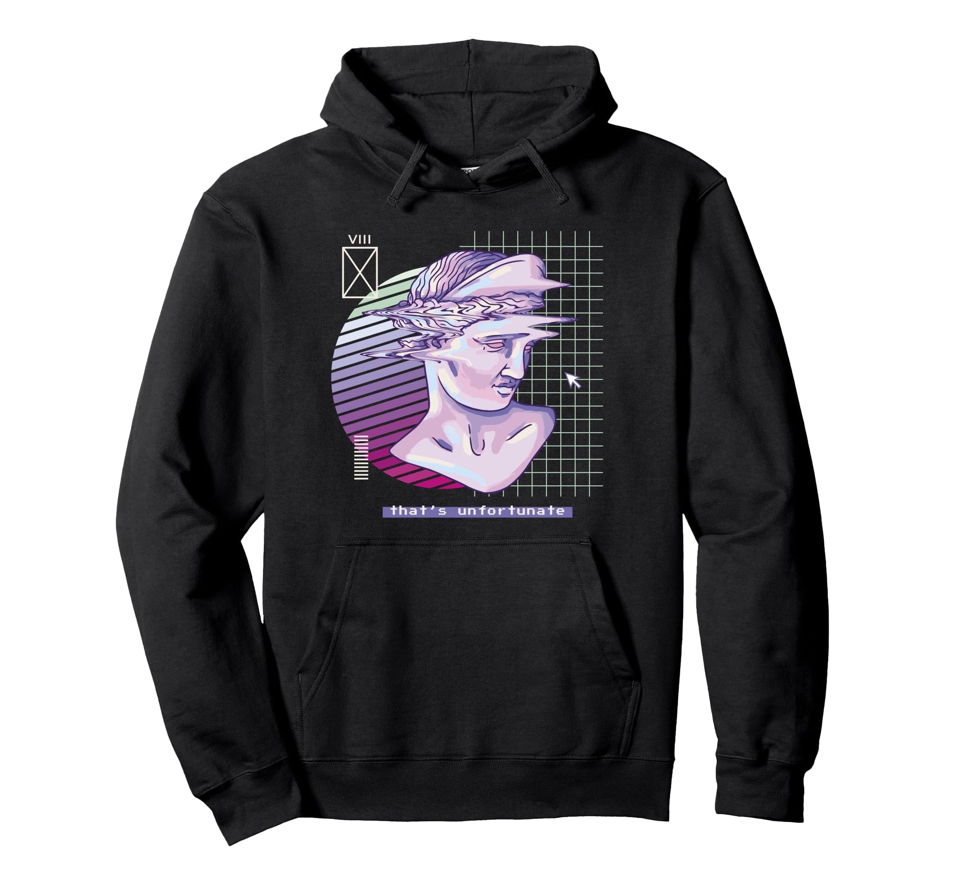 Vaporwave Sculpture Thats Unfortunate Hoodie - Aesthetic Graphic Unisex - T-Shirt, Sweatshirt, Hoodie