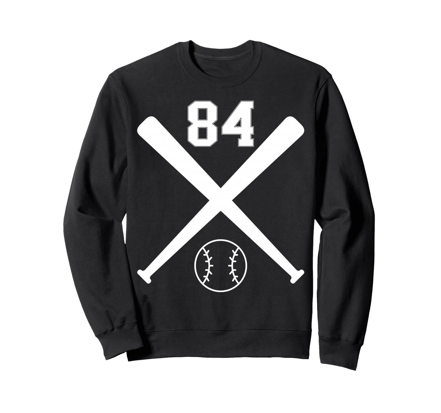 Baseball Softball Number 84 Sweatshirt - Custom Art Print Men Women - T-Shirt, Sweatshirt, Hoodie